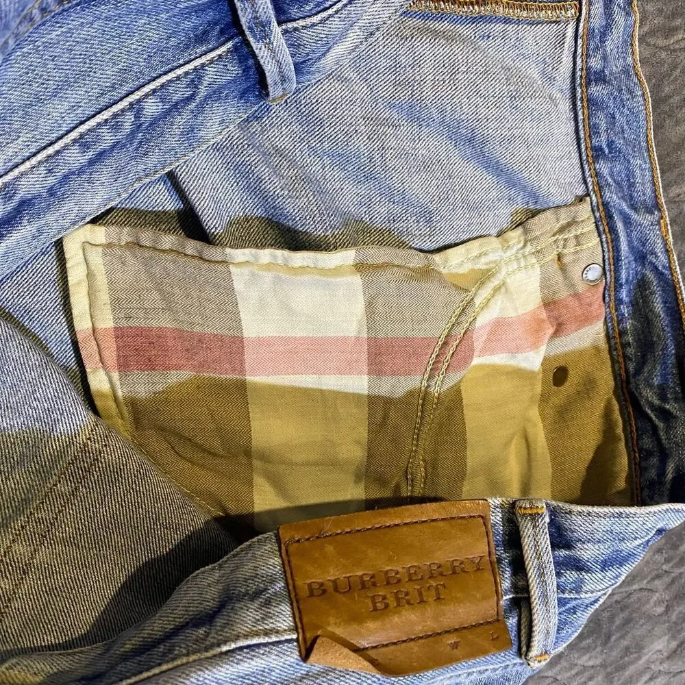 BURBERRY BRIT Men's Steadman SLIM Denim Jeans Button Fly 40